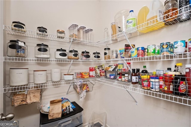 view of pantry