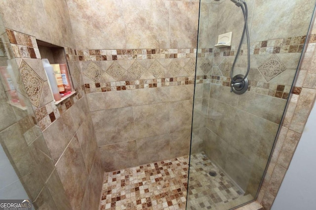 room details with tiled shower