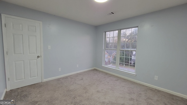 view of carpeted empty room