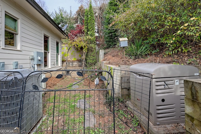 exterior space with central air condition unit