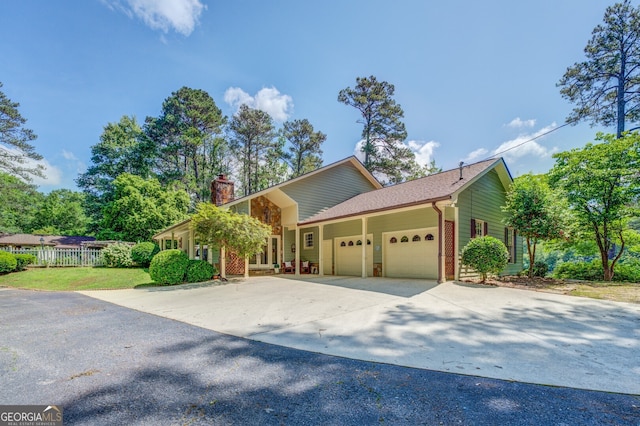 view of front of house featuring a garage