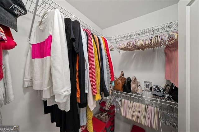 view of walk in closet