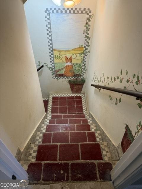 view of stairway