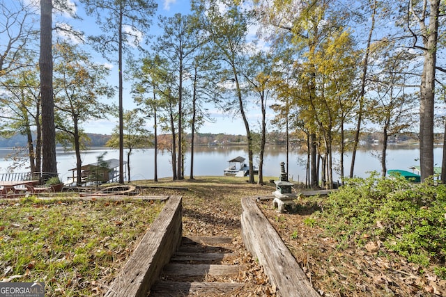 view of water feature