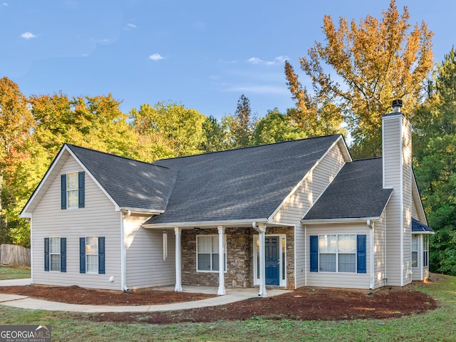 view of front of house featuring covered porch