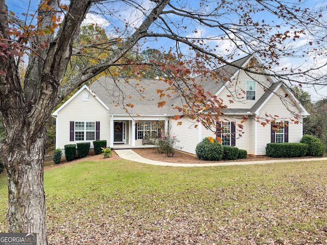 view of front property with a front yard