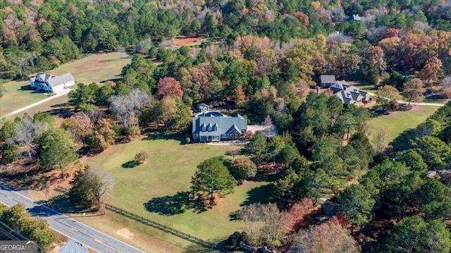 bird's eye view featuring a rural view