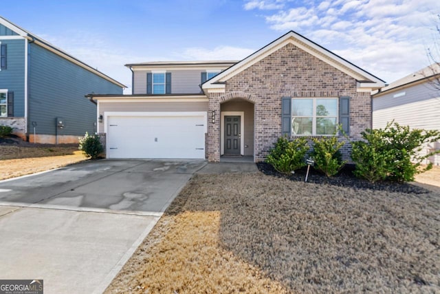 view of property with a garage