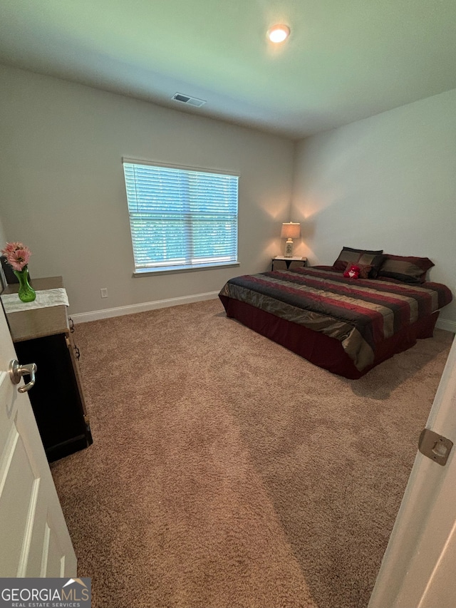 view of carpeted bedroom