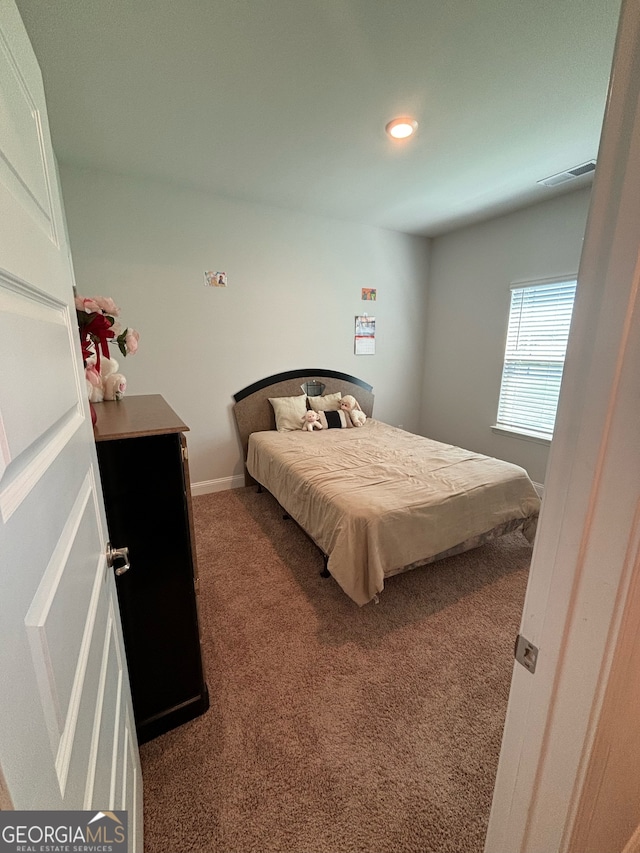 view of carpeted bedroom