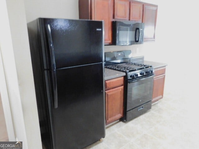 kitchen featuring black appliances