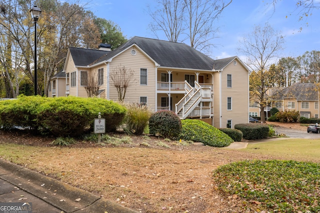 exterior space featuring covered porch