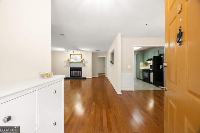 interior space featuring wood-type flooring