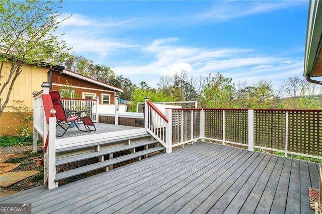 view of wooden terrace