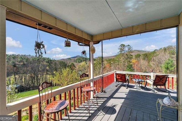 view of wooden deck