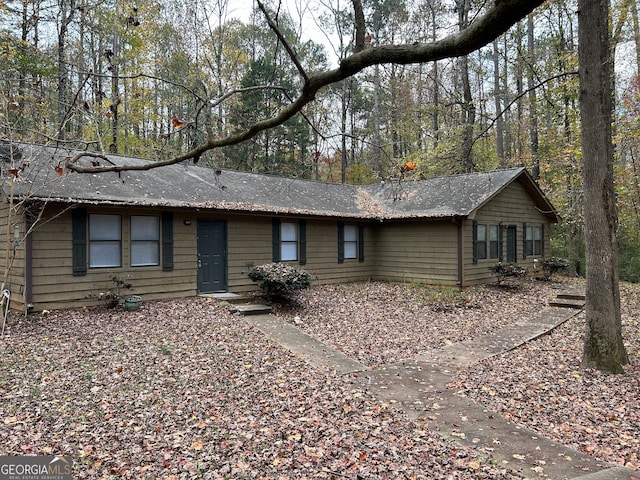 view of ranch-style home