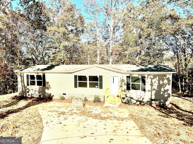 view of ranch-style home