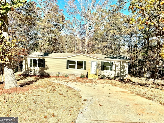 view of ranch-style home