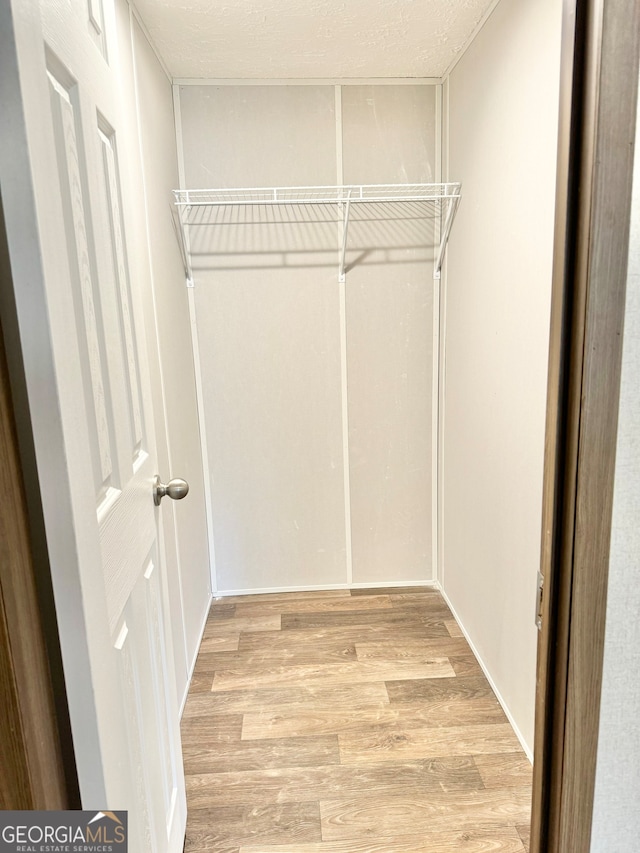 walk in closet featuring light wood-type flooring