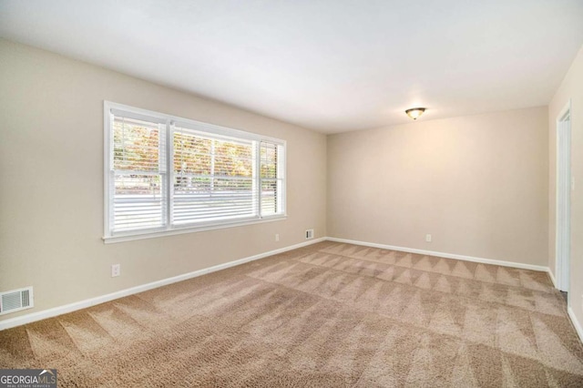 carpeted spare room with a wealth of natural light