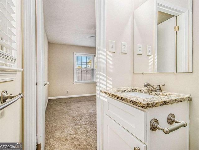 3811 Paul St, Douglasville, GA 30135 - bathroom featuring vanity and baseboards