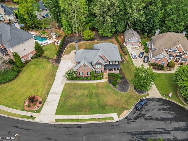 birds eye view of property