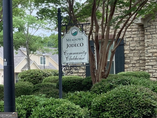 view of community sign