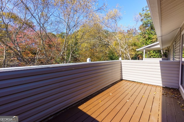 view of wooden terrace