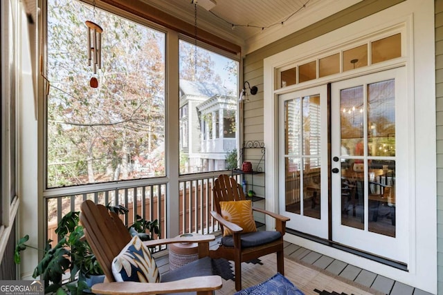 view of sunroom