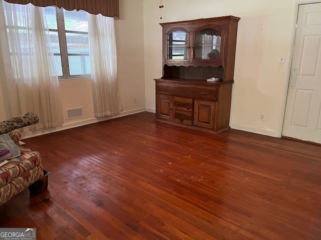 interior space featuring dark hardwood / wood-style flooring