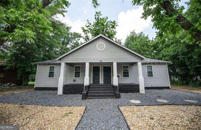 view of front of house with covered porch