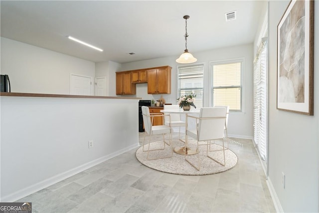 view of dining area