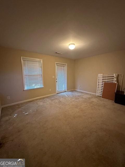 view of carpeted empty room