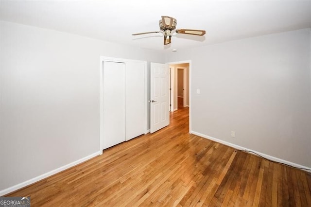 empty room featuring light wood-type flooring