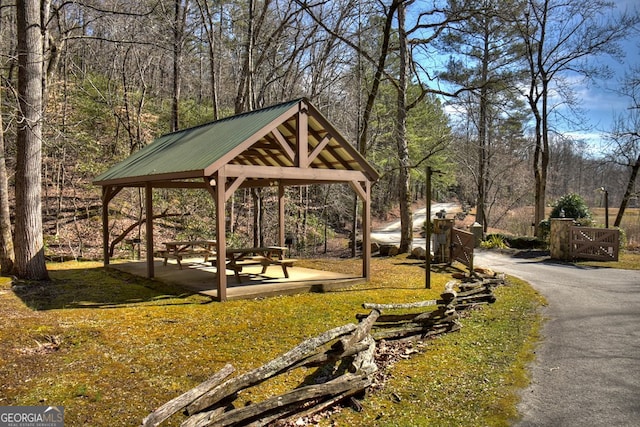 view of property's community featuring a gazebo