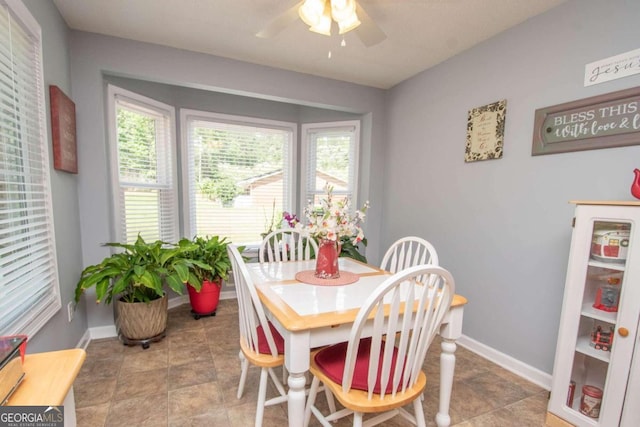 611 Bernhard Rd, Fayetteville, GA 30215 - dining space with ceiling fan and healthy amount of natural light