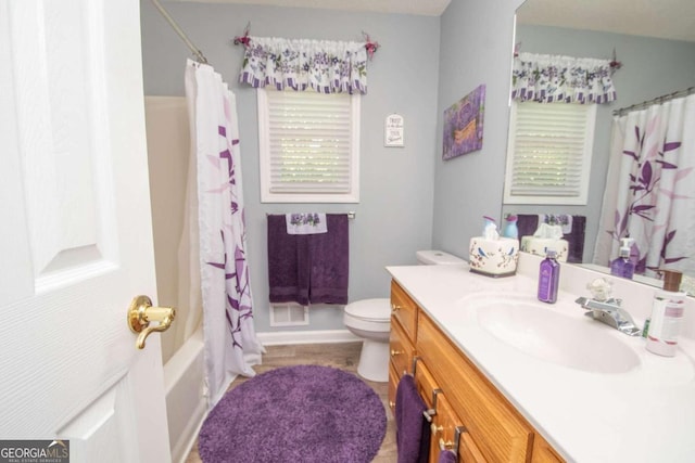 611 Bernhard Rd, Fayetteville, GA 30215 - bathroom featuring vanity and shower / bath combination with curtain