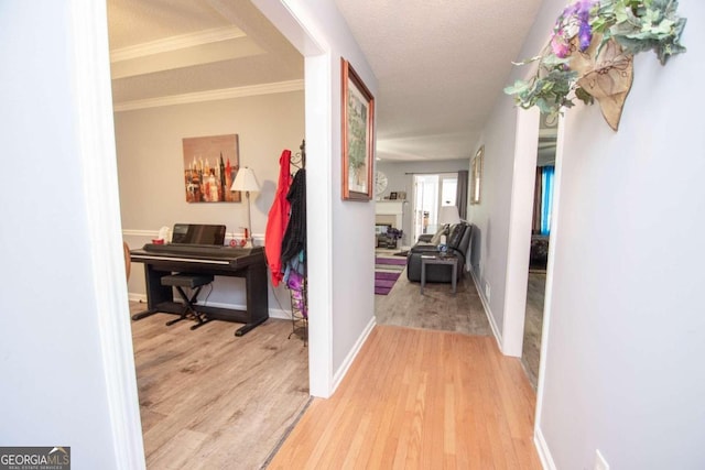 611 Bernhard Rd, Fayetteville, GA 30215 - hallway featuring light wood finished floors and baseboards