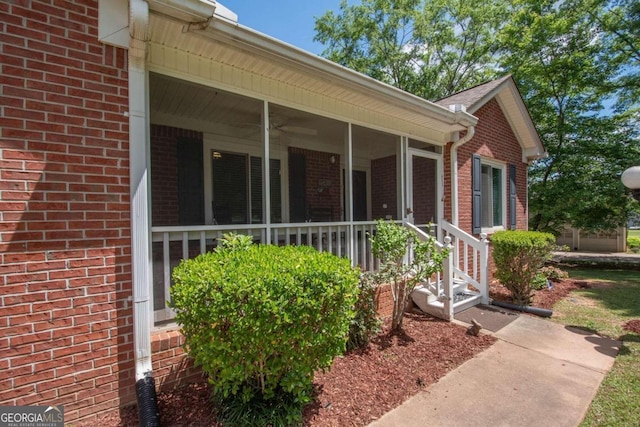 611 Bernhard Rd, Fayetteville, GA 30215 - view of exterior entry with brick siding