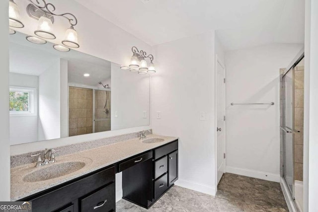 904 Berry Ct, Canton, GA 30114 - bathroom with a shower with door and vanity