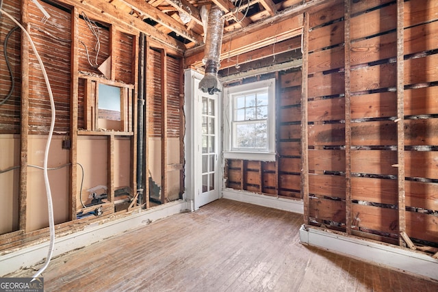 miscellaneous room with wood-type flooring