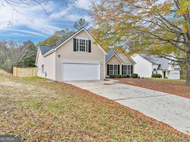 front of property featuring a garage