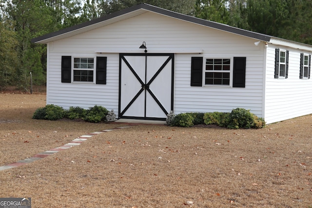 view of outdoor structure