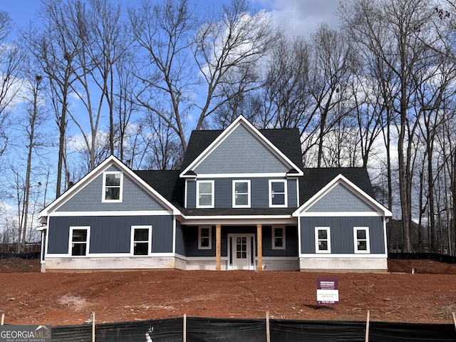 craftsman inspired home with a porch