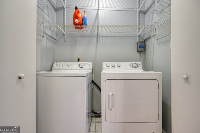 laundry room featuring washer and dryer