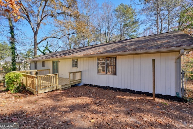 exterior space with a wooden deck