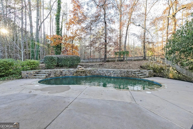 view of pool featuring a patio