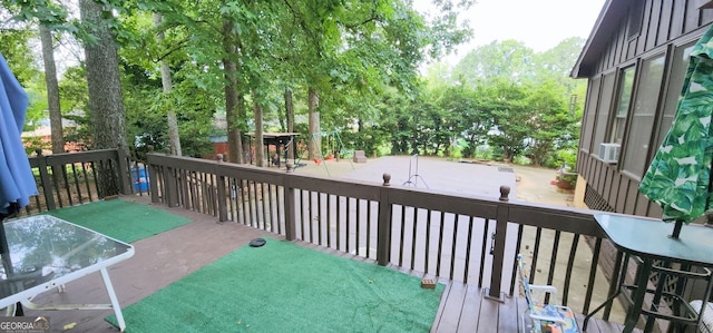 view of wooden terrace