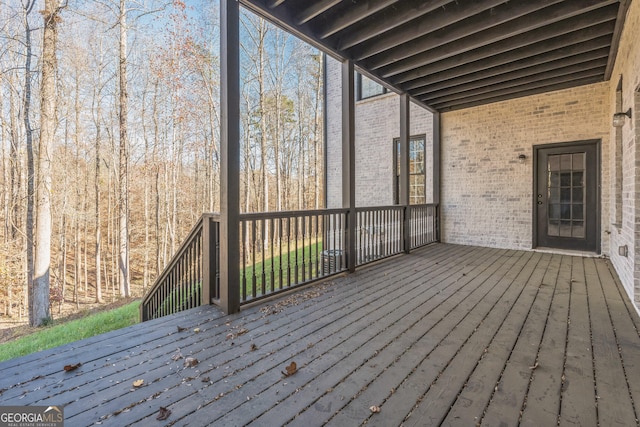 view of wooden terrace