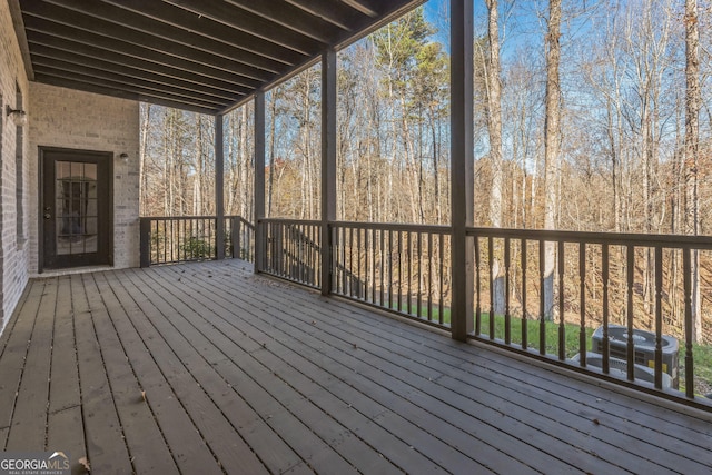 view of wooden terrace